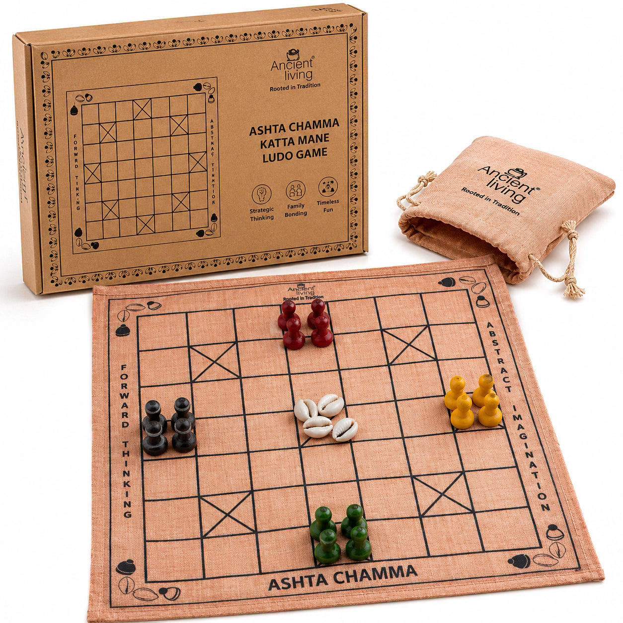 Ancient living Ashta Chamma / Katta Mane / Ludo game