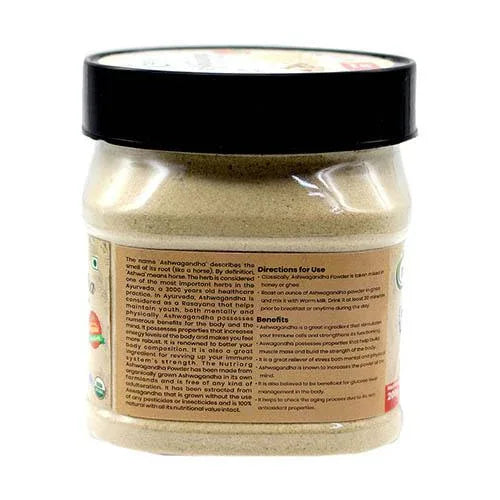 Nutriorg Certified Organic Ashwagandha Powder - 200g - Orgoshops