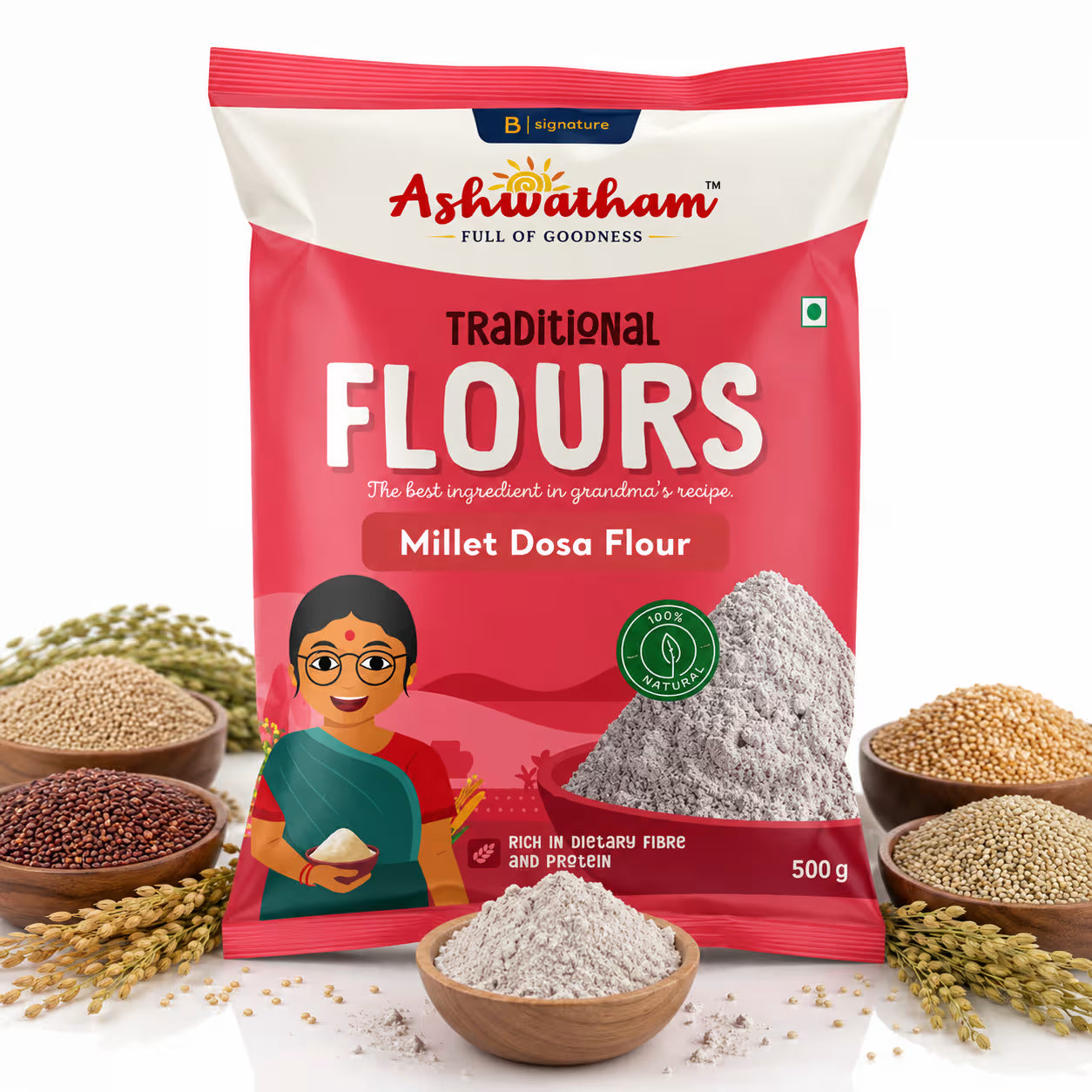 Ashwatham Millet Dosa Flour / Dosa Flour - 500 g