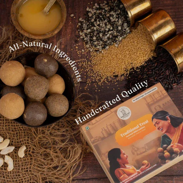 Narchuvai : Traditional Treat Assorted Millet Laddoo / Millet Laddoo - 125 g - Orgoshops