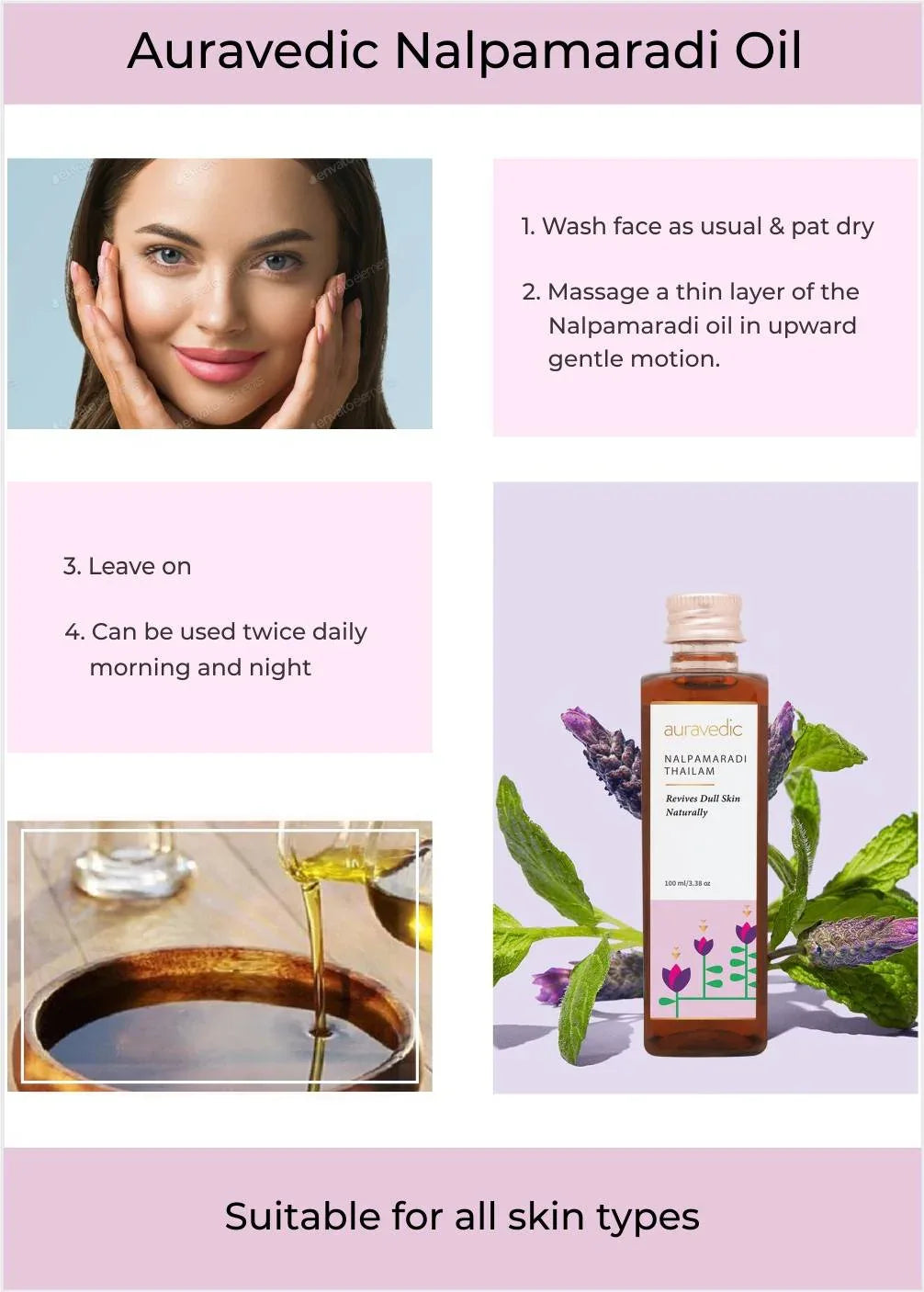 Auravedic Nalpamaradi Thailam - 100ml - Orgoshops