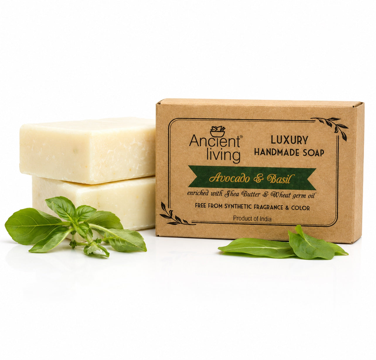 Avocado & Basil Luxury Handmade Soap -100gm