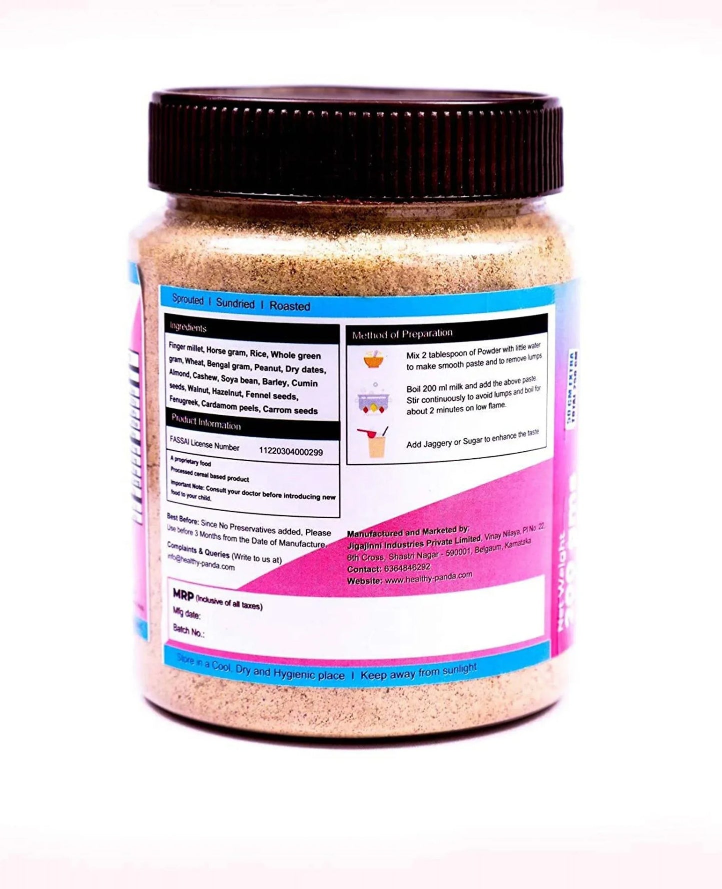 Healthy Panda : Multigrain Dry Fruit Porridge / Cereal Mix - 500 g (Pack of 1) - Orgoshops