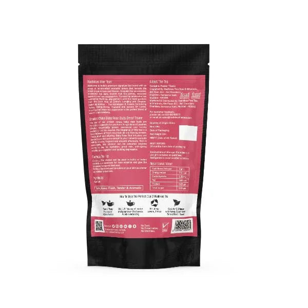 Beautea China Baby Rose Buds Decaf Tisane Cold & Hot Brew | Makes 25 Cups - Orgoshops