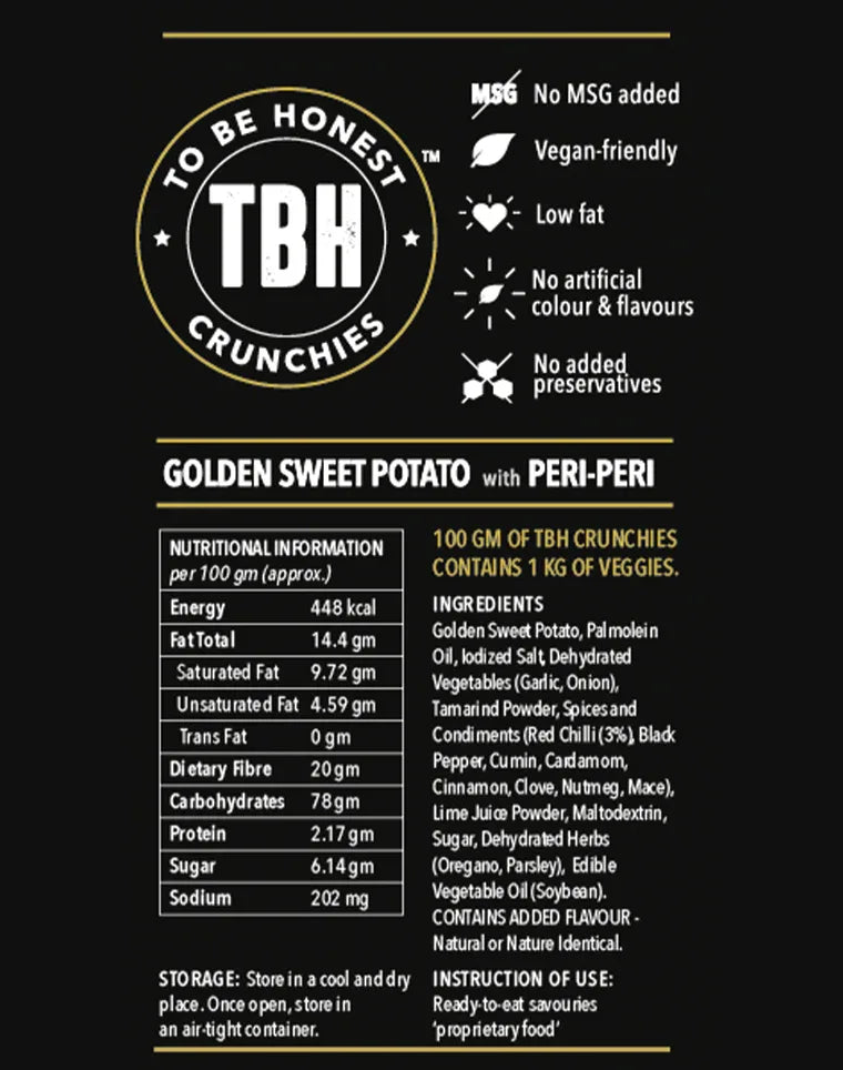 Pack of 3 - Golden Sweet Potato with Peri Peri 270g - Orgoshops