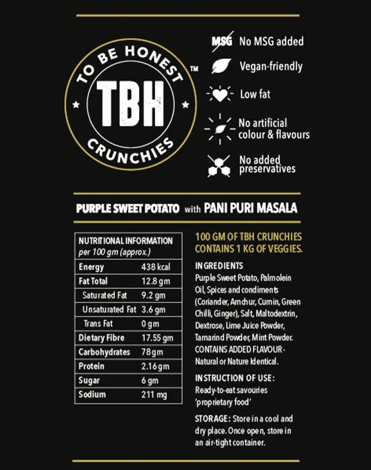 Pack of 3 - Purple Sweet Potato with Pani Puri Masala 270g - Orgoshops