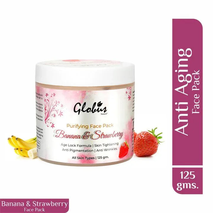 Purifying Banana & Strawberry Anti Aging Face Pack 125gms - Orgoshops