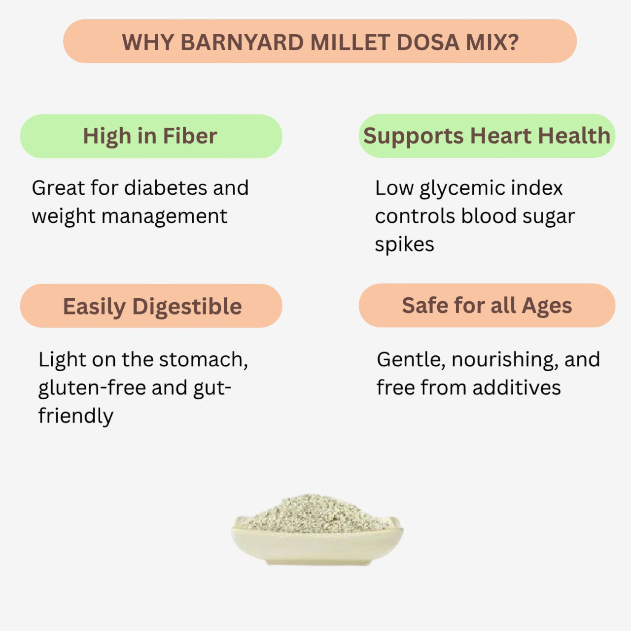 Roohi Barnyard Millet / Kuthiraivali Dosa Mix - 500 gram
