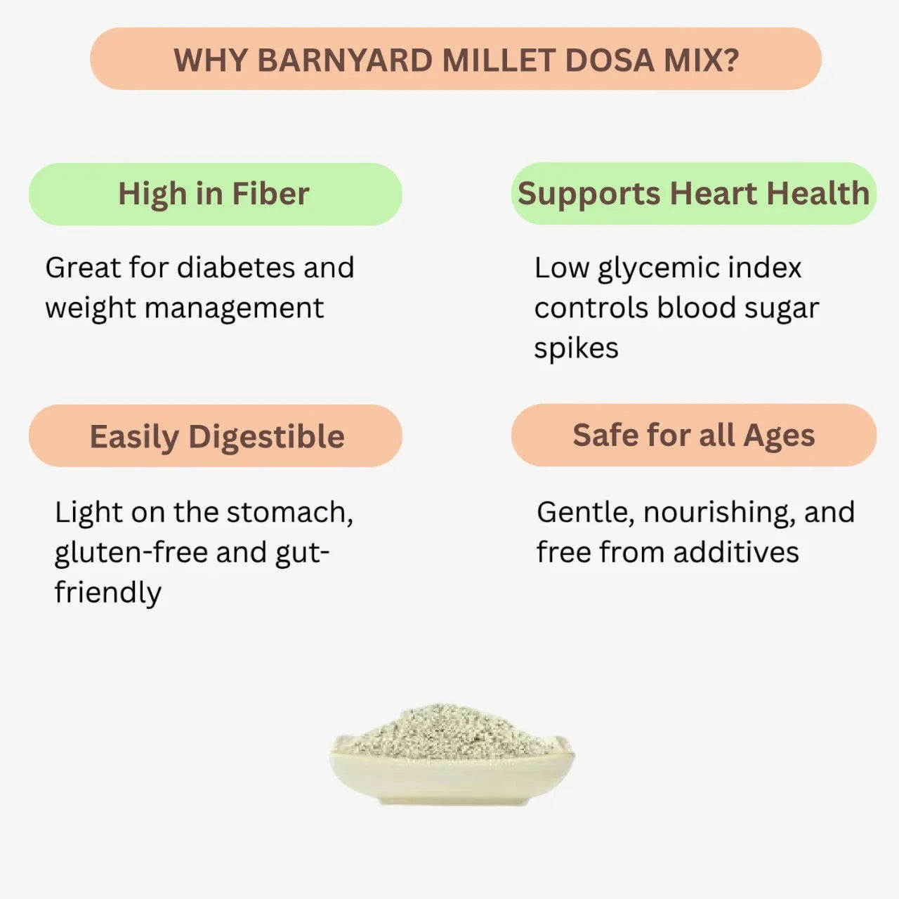 Roohi Barnyard Millet / Kuthiraivali Dosa Mix - 500 gram - Orgoshops