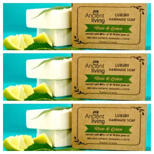 Neem & Lemon Luxury Handmade Soap -100gm(pack of 3) - Orgoshops