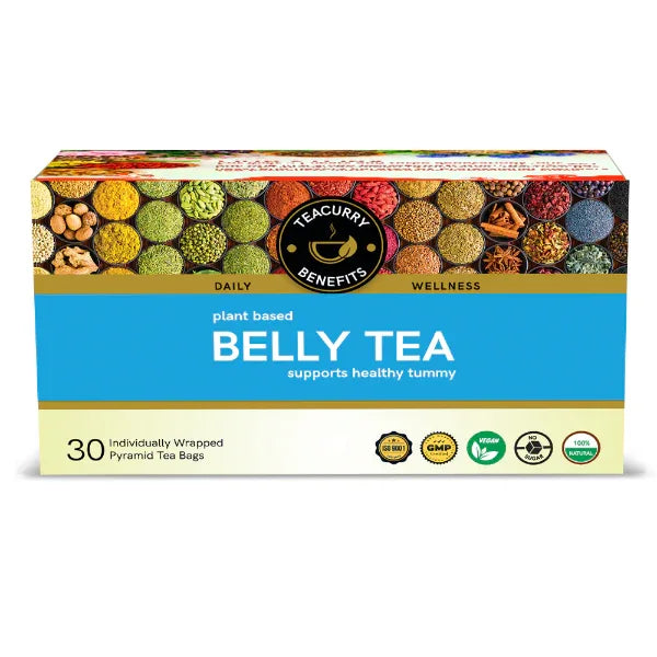 Teacurry Belly Fat Tea/ Tummy Fat Reducing Tea for Men and Women-100g (30 Tea Bags) - Orgoshops