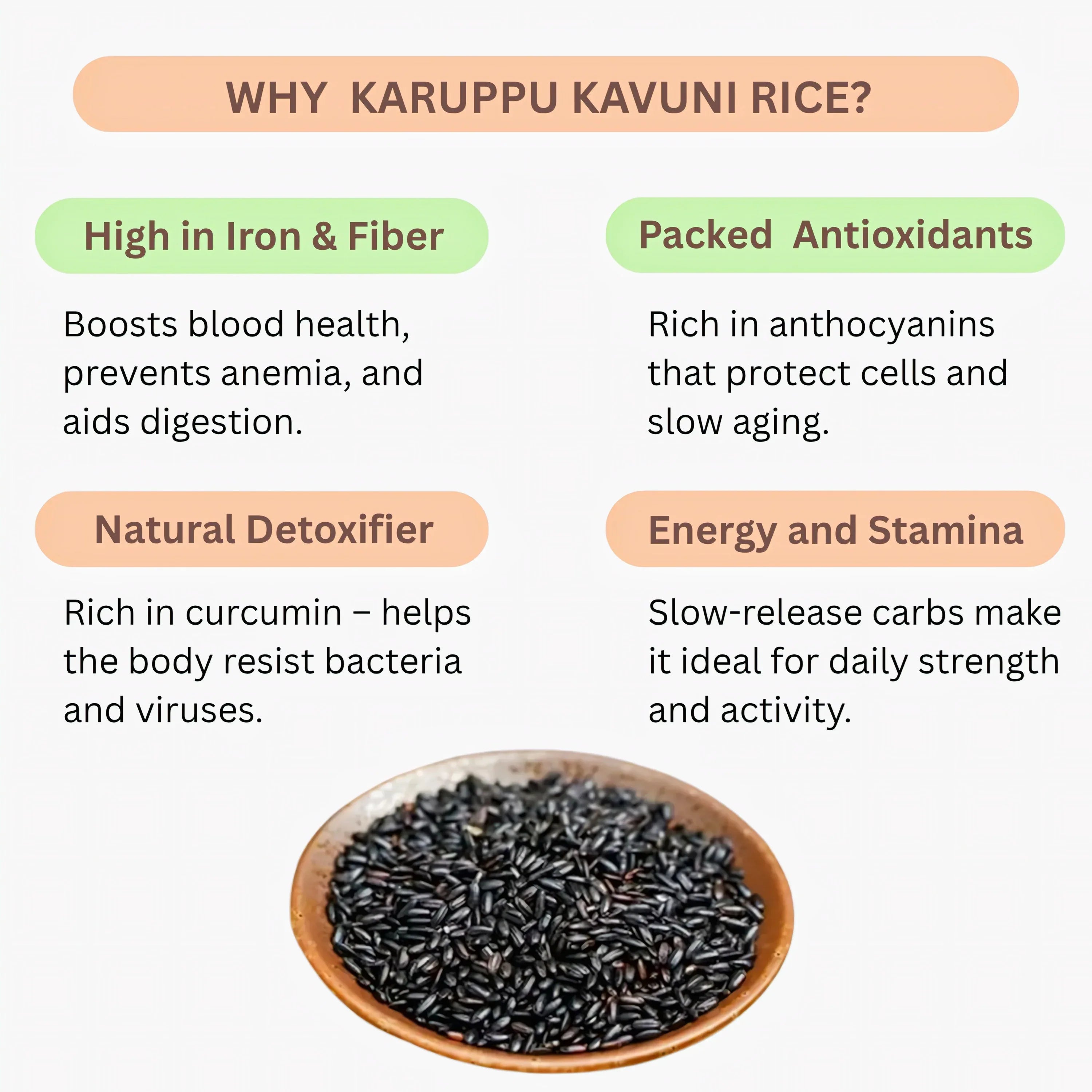Thaiman Organic Karuppu Kavuni Rice / Rice / Karuppu Rice - 1kg - Orgoshops