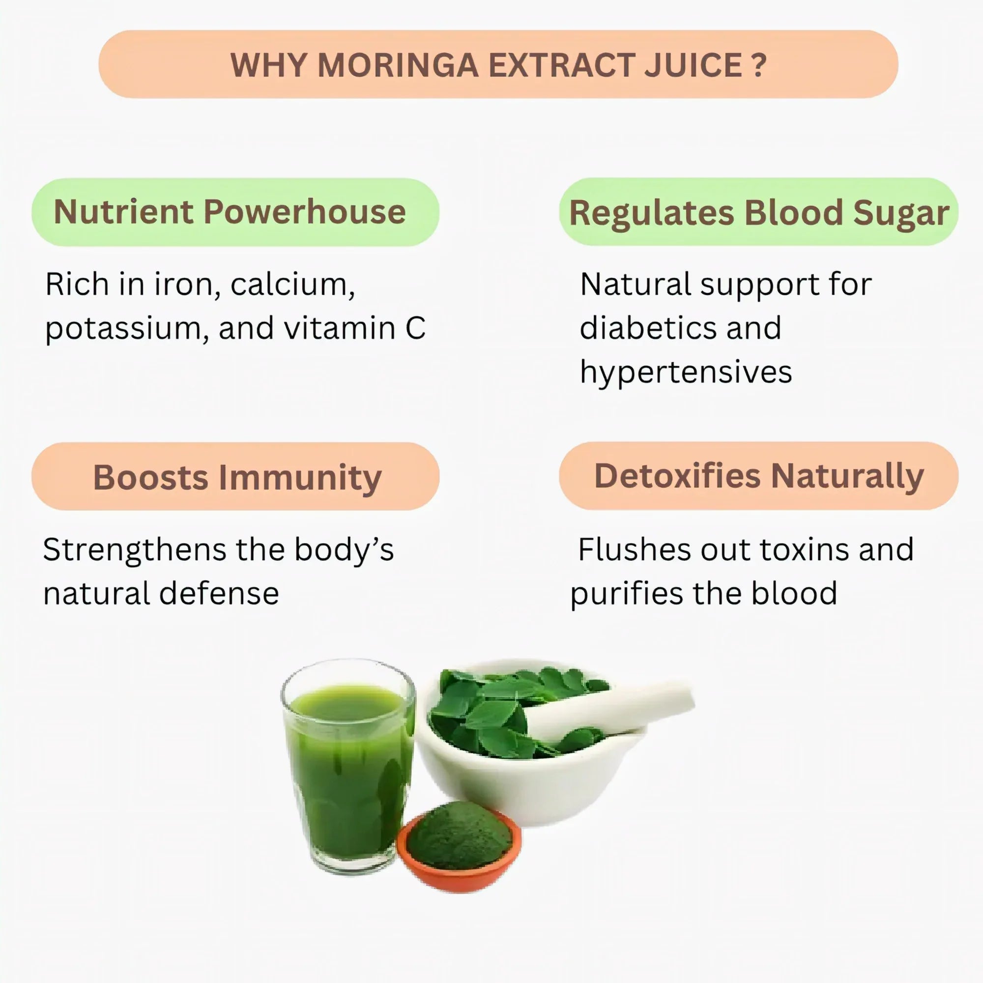 GJ Global Herbs Moringa Extract Juice - 500 ml - Orgoshops