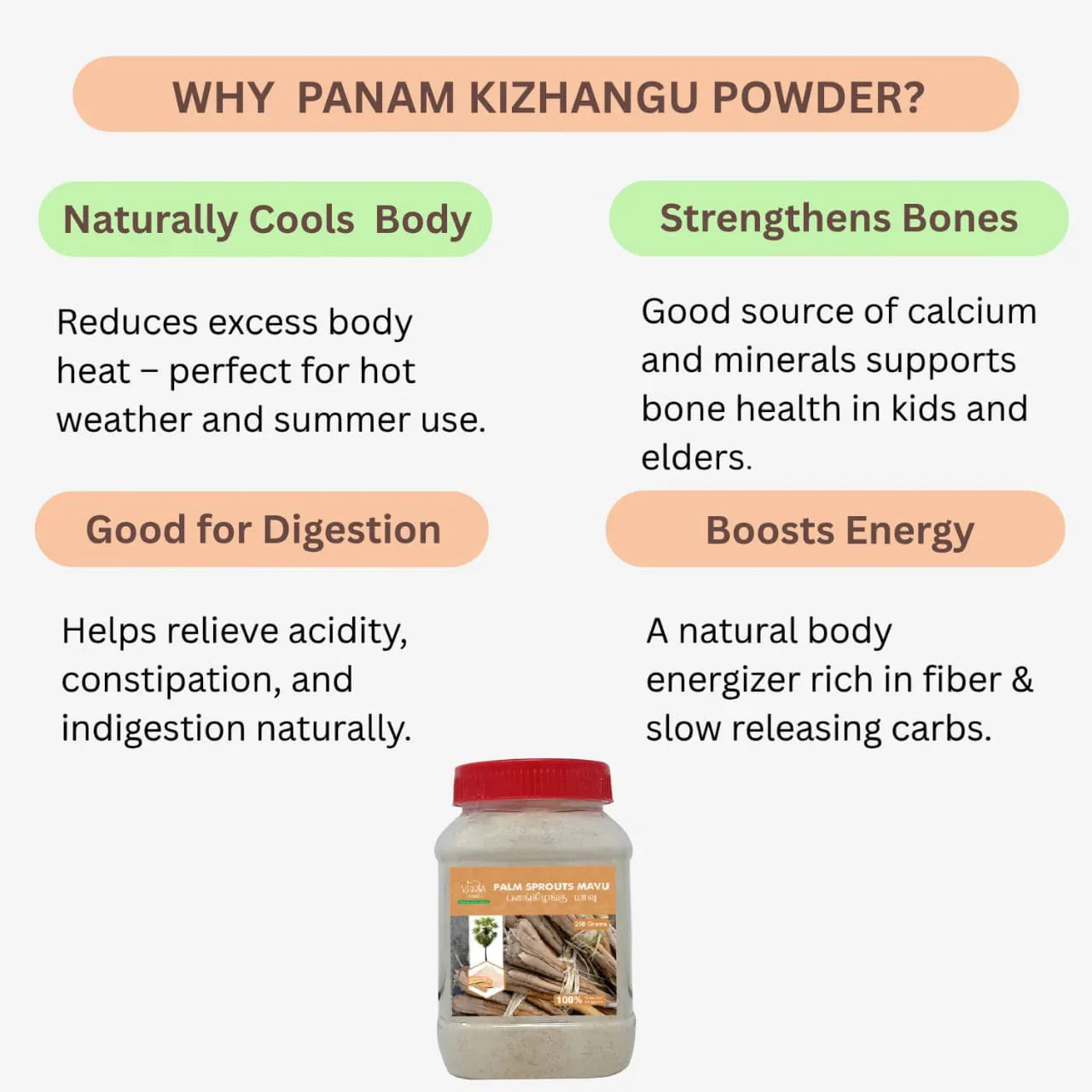 Panam Kizhangu Powder | Buy Palmyra Sprout Powder Online India - Orgoshops