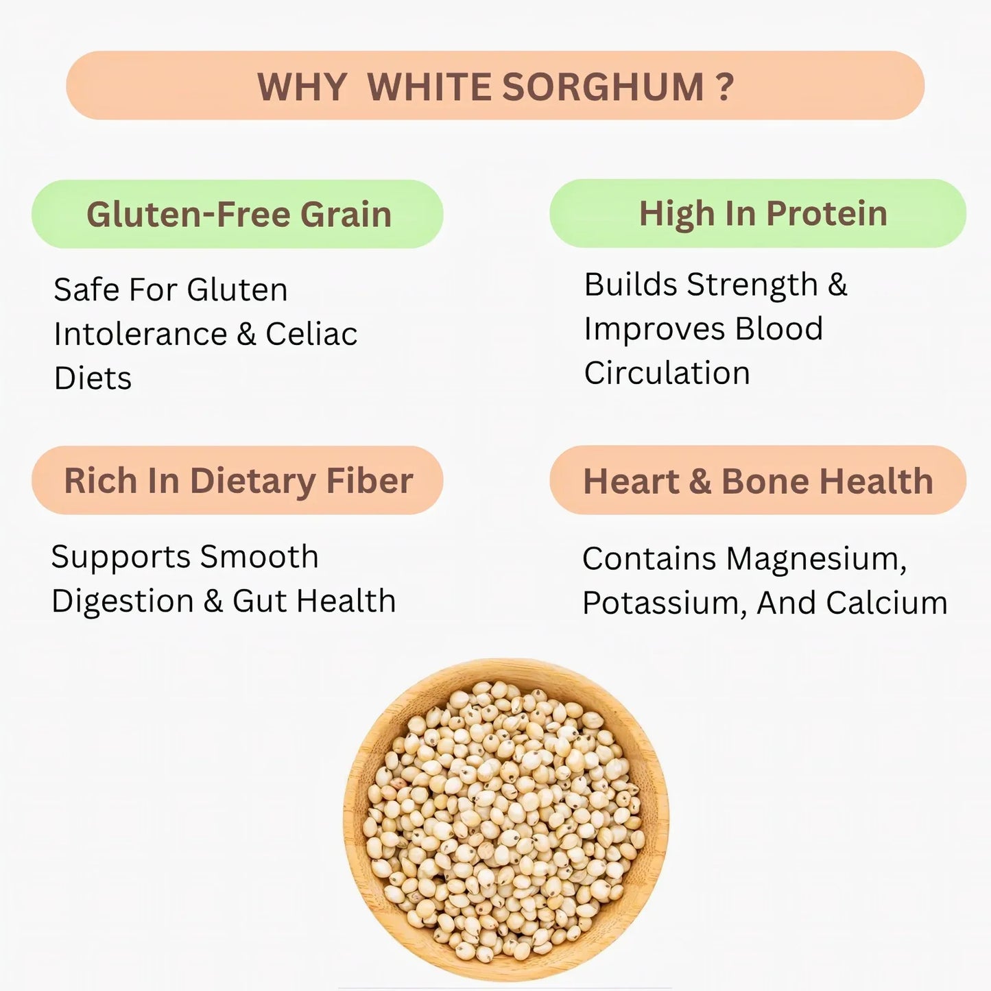 Organic White Sorghum (Vellai Solam) | Buy Online in India - Orgoshops