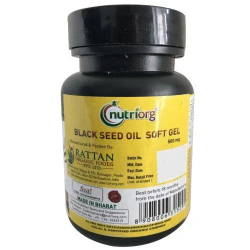 Nutriorg Blackseed oil soft gel - 60 Capsule - Orgoshops