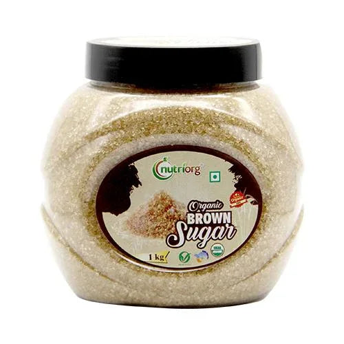 Nutriorgo Certified Organic Brown Sugar - 1kg ( Pack of 2 ) - Orgoshops