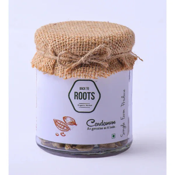 Back to Roots : Whole Green Cardamom / Elakkai / Elachi - 70 g - Orgoshops