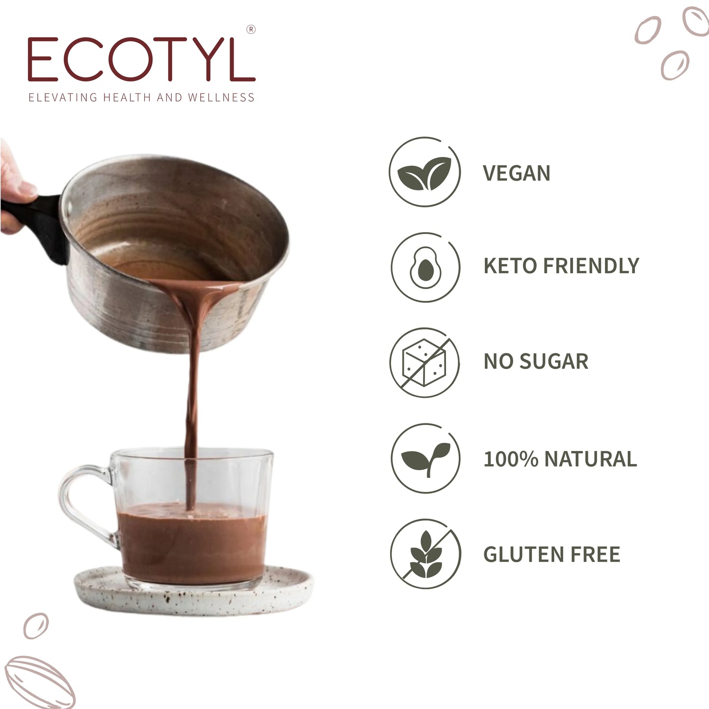 Ecotyl Cocoa Powder | Unsweetened | Perfect for Baking - 150g - Orgoshops