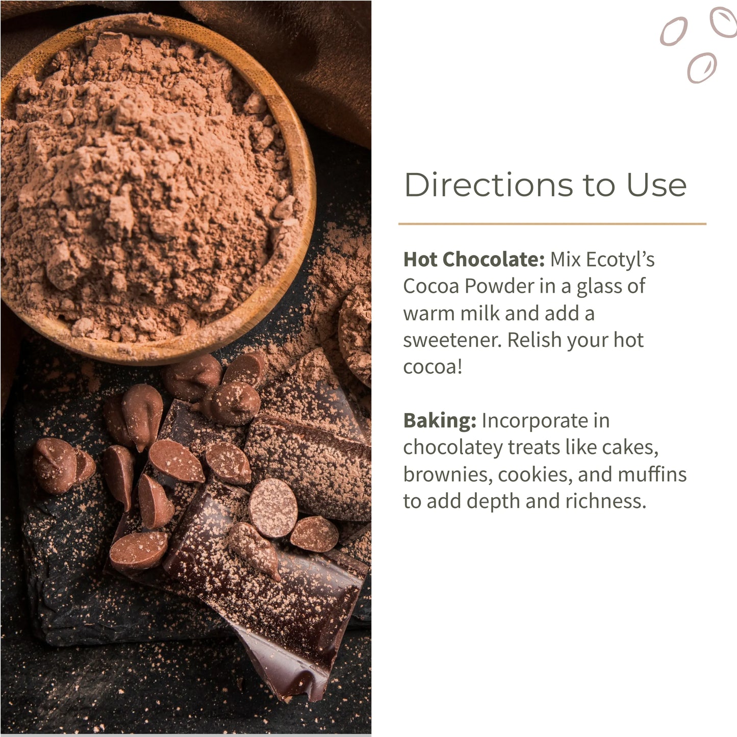 Ecotyl Cocoa Powder | Unsweetened | Perfect for Baking - 150g - Orgoshops
