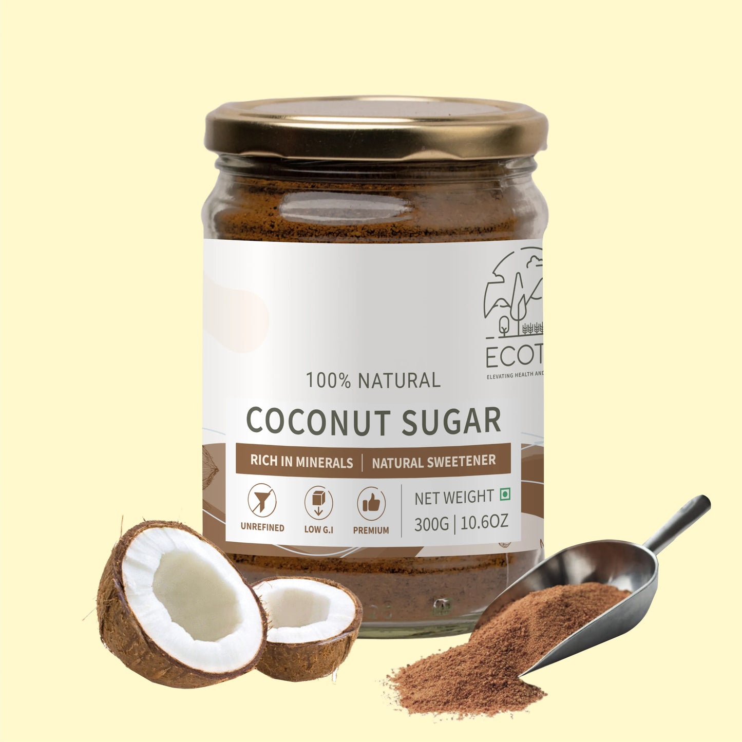 Ecotyl Coconut Sugar | Blossom Sugar | Natural Sweetener - 300g - Orgoshops