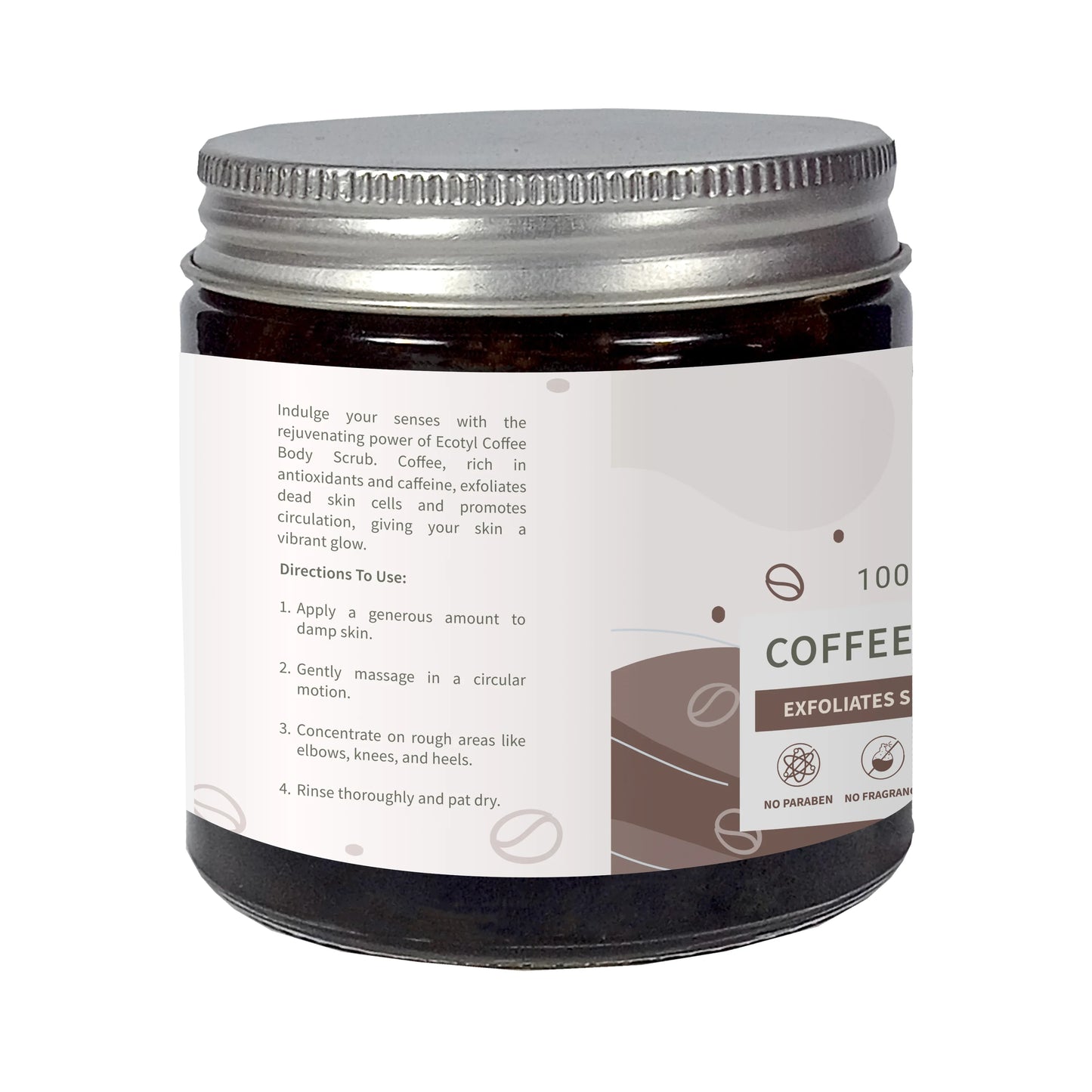 Ecotyl Natural Coffee Body Scrub | For Gentle Exfoliation | No Silicones & Mineral Oil - 100g - Orgoshops