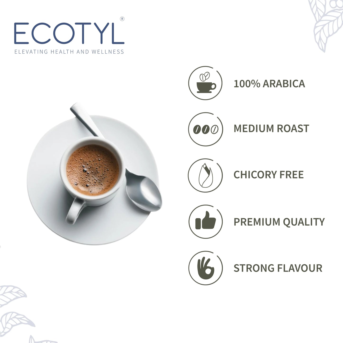 Ecotyl Coffee Powder | 100% Arabica | Strong Flavour & Rich Aroma - 100g - Orgoshops