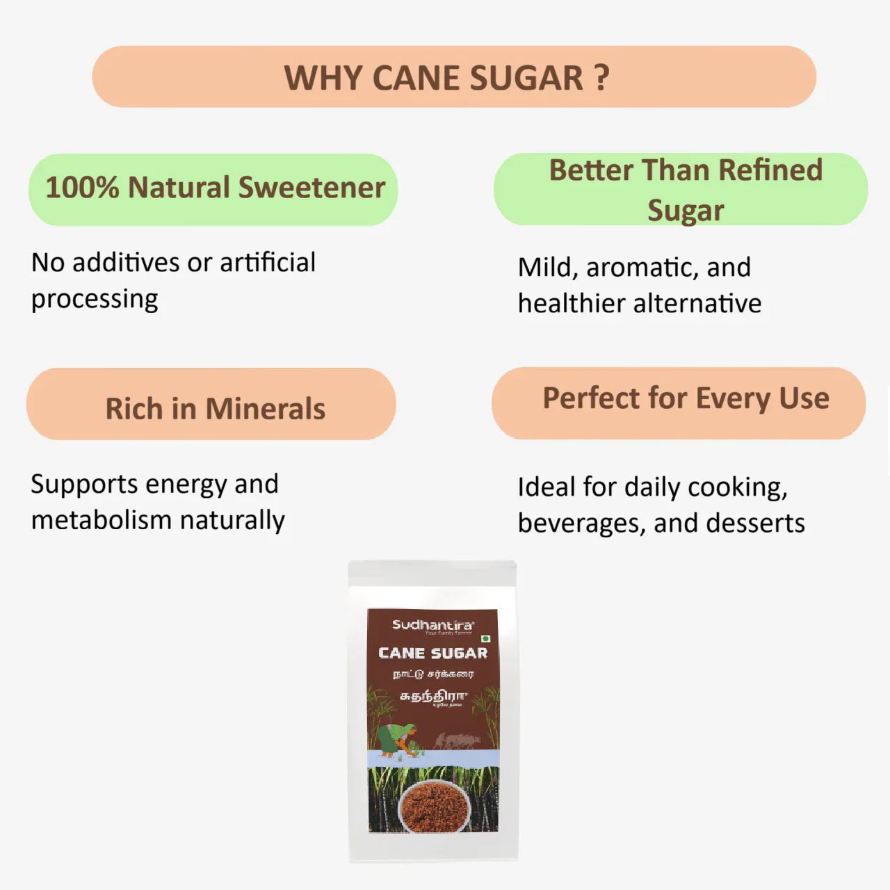 Sudhantira Nattu Sarkarai - 1kg - Orgoshops