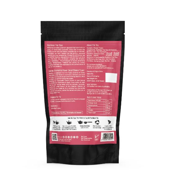 Calming Chamomile Flower Decaf Chinese Tisane | Cold & Hot Brew | Makes 25 Cups