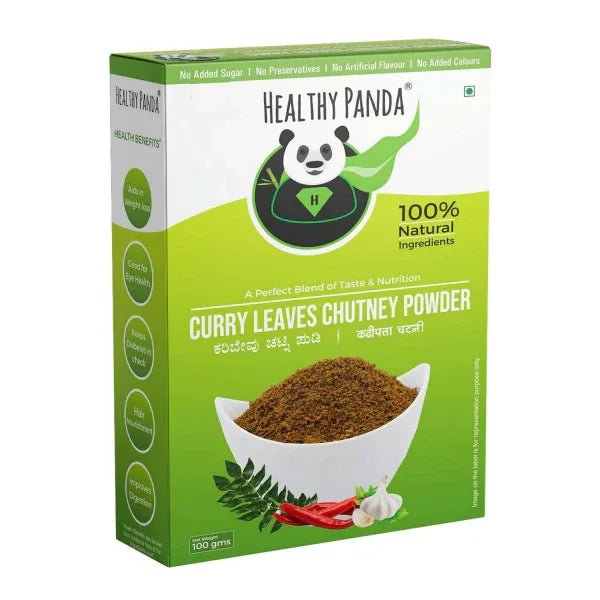 Healthy Panda Curry Leaves Chutney Powder - 250 g (125G Pack of 2) - Orgoshops