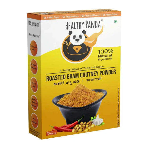 Healthy Panda Roasted Gram Chutney Powder - 250 g (125g Pack of 2) - Orgoshops