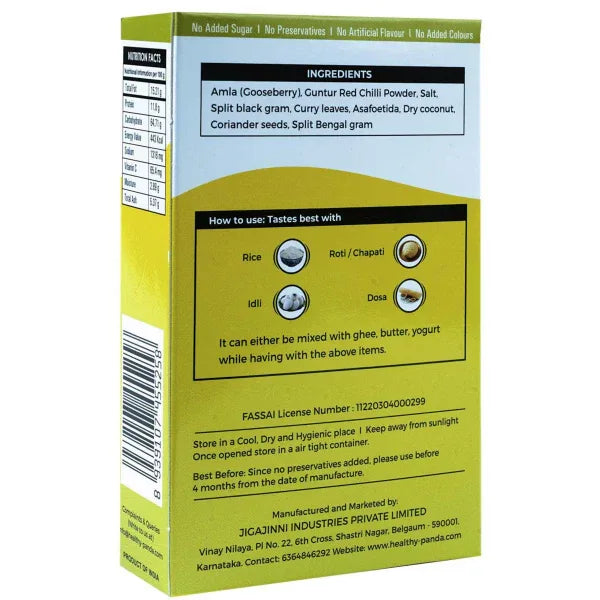 Healthy Panda Amla Chutney Powder - 300 g (100g Pack of 3) - Orgoshops