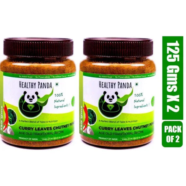 Healthy Panda Curry Leaves Chutney Powder - 250 g (125G Pack of 2) - Orgoshops