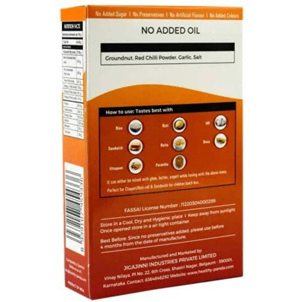 Healthy Panda : Peanut Chutney Powder - Orgoshops