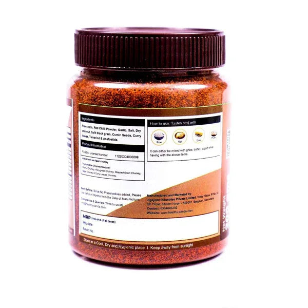 Healthy Panda Flax Seed Chutney Powder - 500 g (250g Pack of 2) - Orgoshops