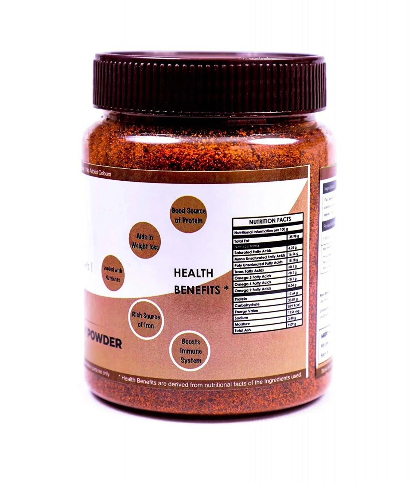 Healthy Panda Flax Seed Chutney Powder - 250 g (125g Pack of 2) - Orgoshops