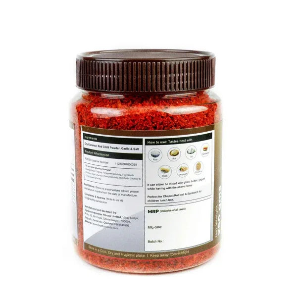 Combo Pack of Roasted Gram Powder and Dry Coconut Garlic Chutney – 250 g (125g Pack of 2) - Orgoshops