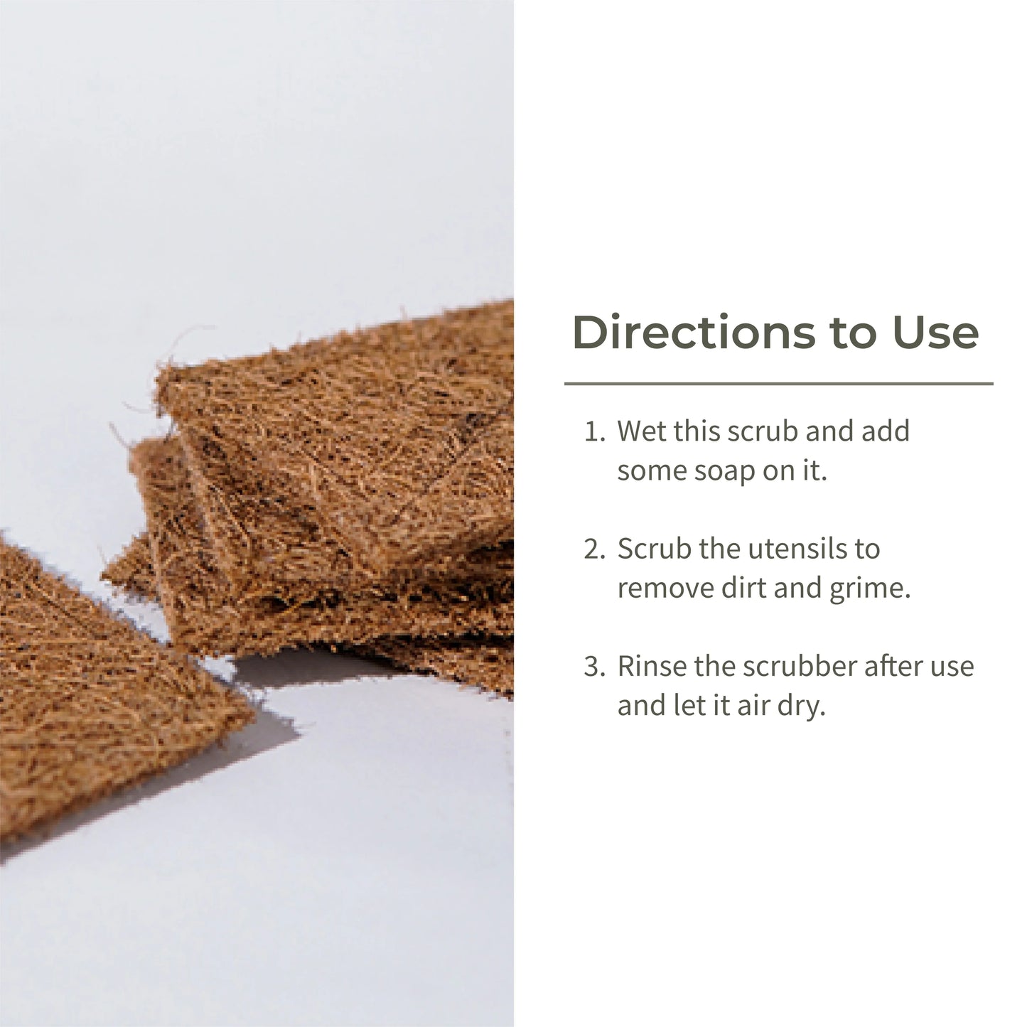 Ecotyl Coconut Scrub Pad | Dishwashing Pad | Natural Long-Lasting Stitched Coir Scrubber - Set of 5 - Orgoshops