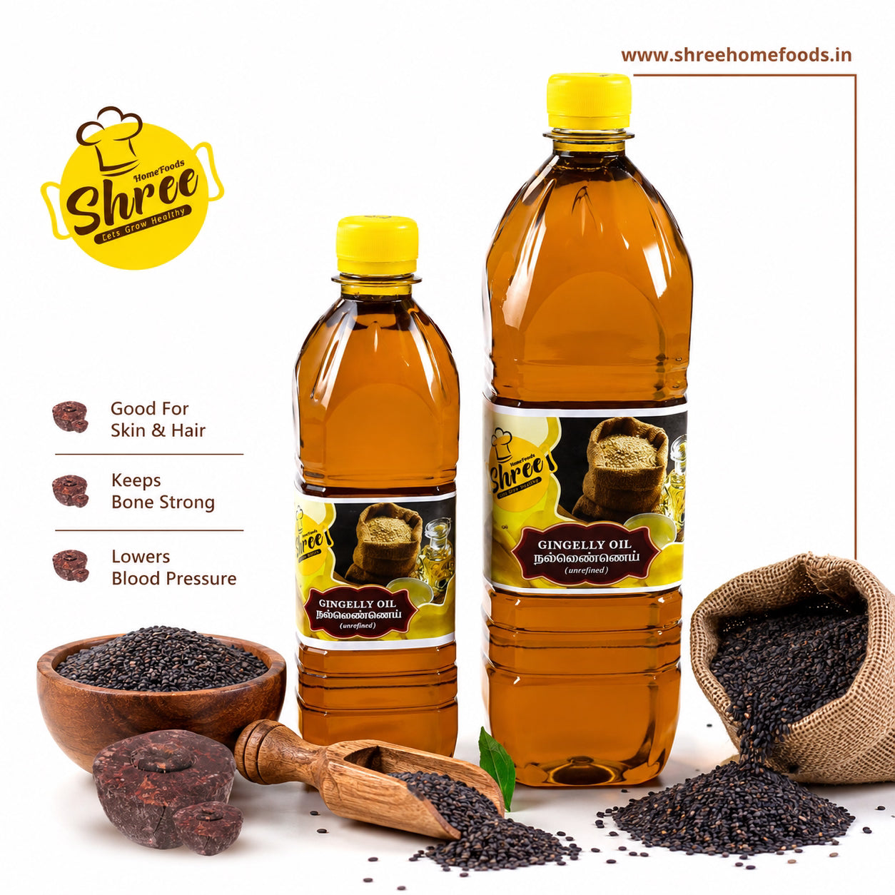 Cold Pressed Organic Gingelly Oil