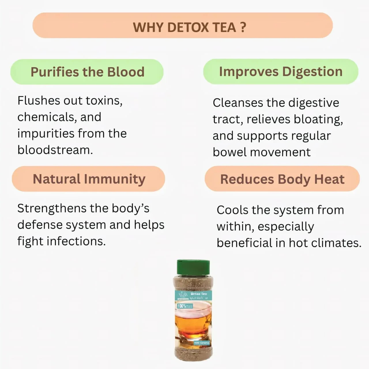 Veena Detox Tea - 100 g ( Pack of 2 ) - Orgoshops