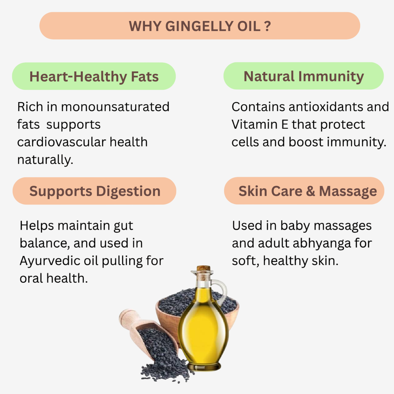 Dhaanyas Gingelly Oil - 500 ml