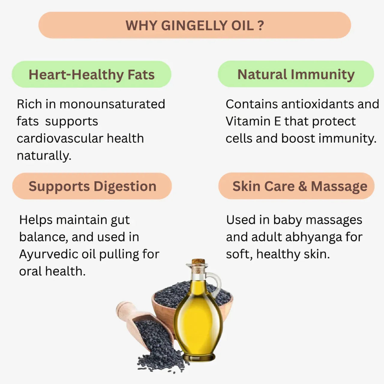 Dhaanyas Gingelly Oil - 500 ml - Orgoshops