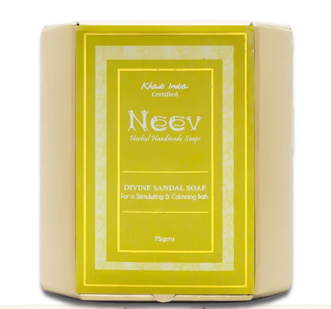 Neev Herbal Handmade Soaps Divine Sandalwood Soap - 75g ( Set of 3 ) - Orgoshops