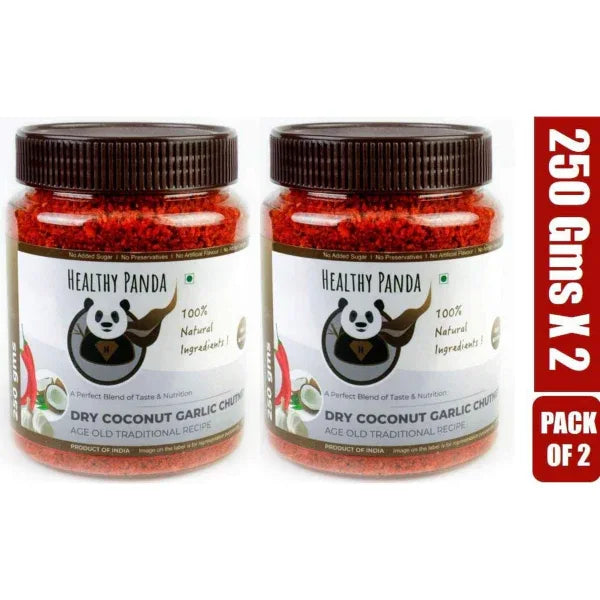 Dry coconut garlic chutney powder for Indian meals