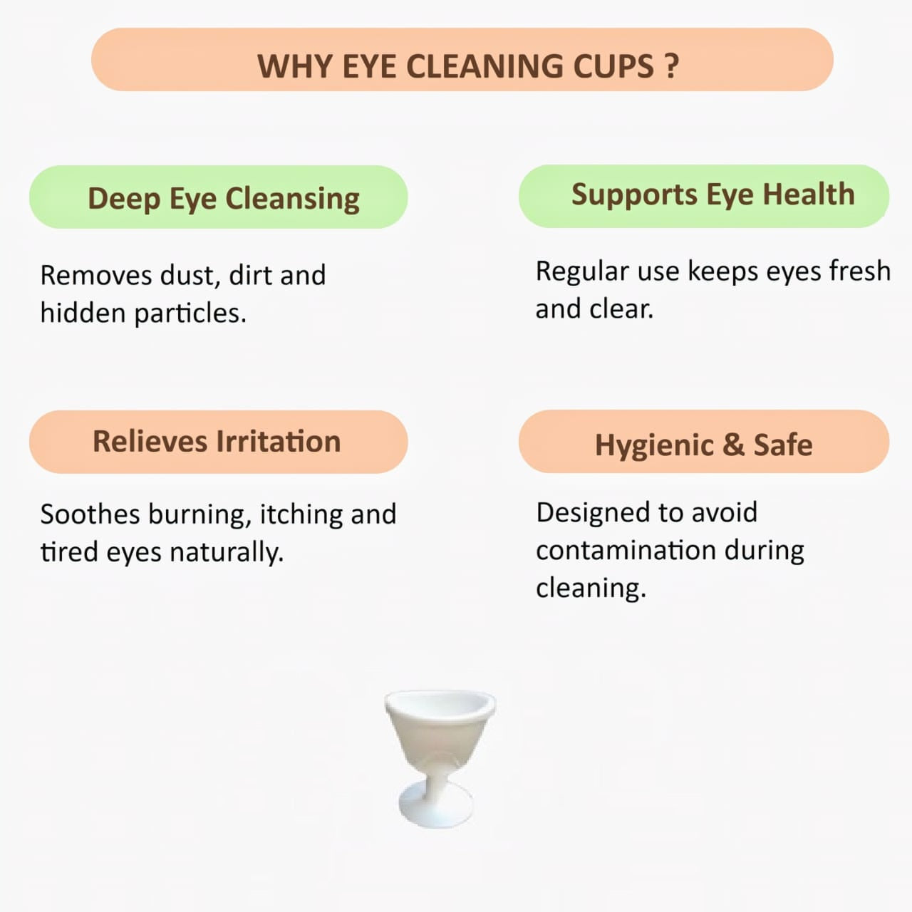 Veena Eye Cleaning Cup Piece ( Pack of 8 )