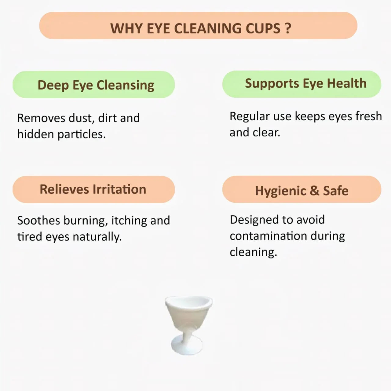 Veena Eye Cleaning Cup Piece ( Pack of 8 ) - Orgoshops