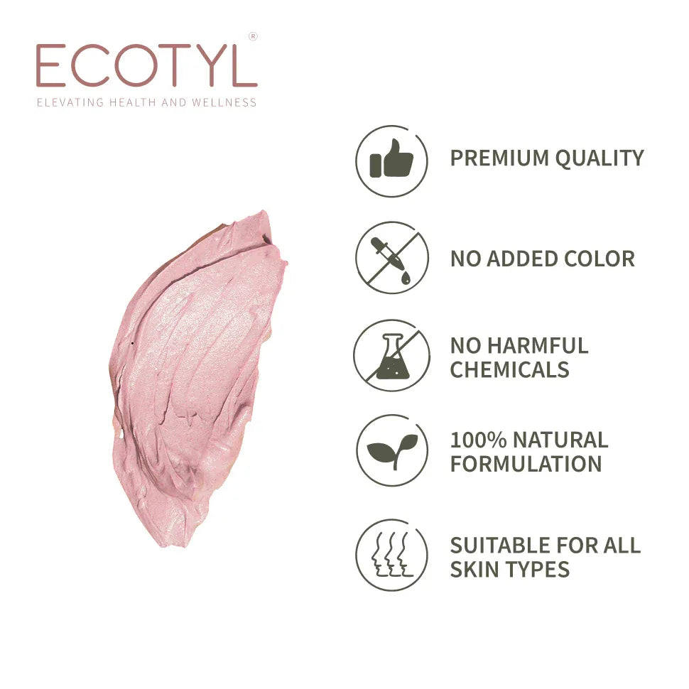 Ecotyl French Pink Clay | Gentle Detox Clay | Skin Brightening - 80g - Orgoshops