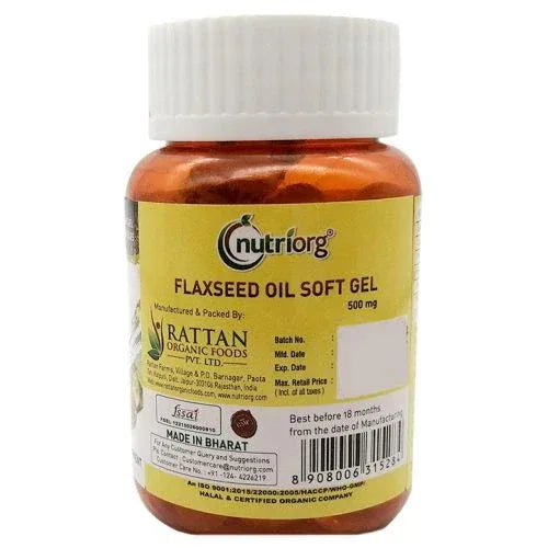 Nutriorg Flaxseed oil soft gel - 60 capsule - Orgoshops