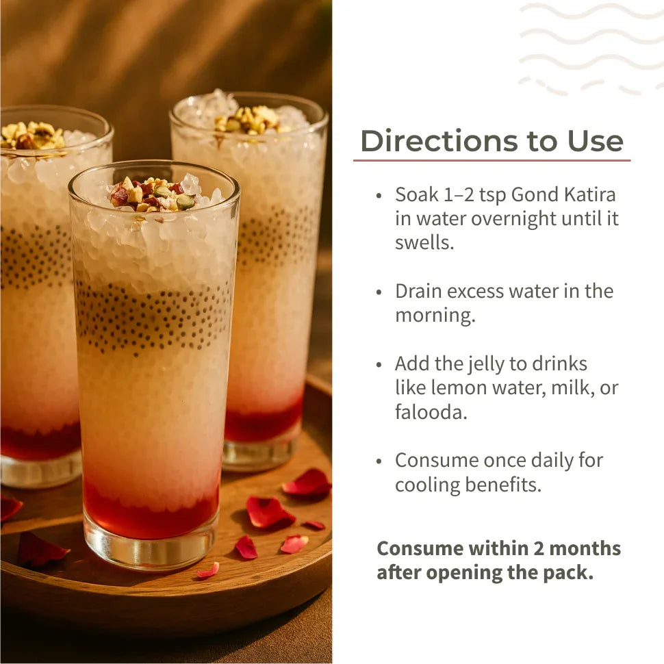 Ecotyl Gond Katira | Natural Cooling Gum | Supports Digestion - 200g - Orgoshops