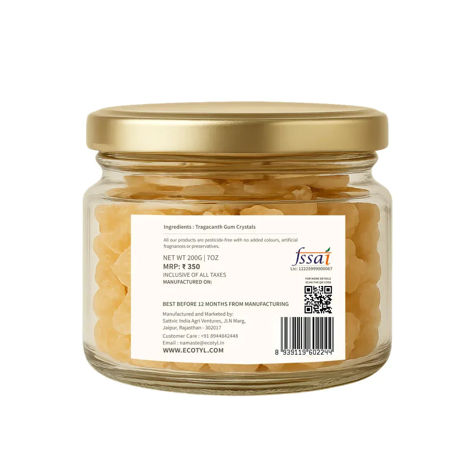 Ecotyl Gond Katira | Natural Cooling Gum | Supports Digestion - 200g - Orgoshops